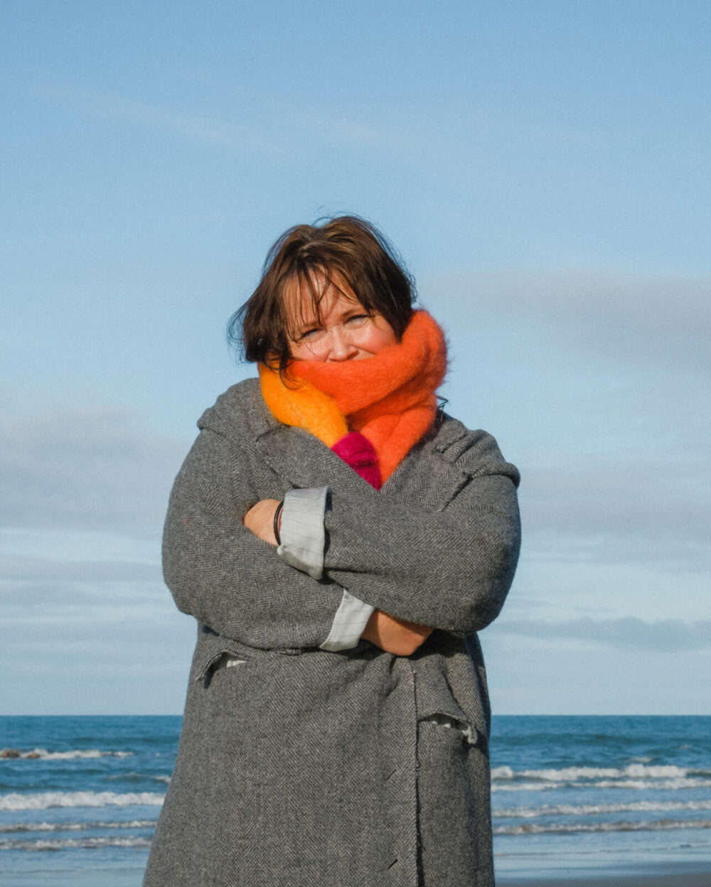 Two Tone Mohair Scarf - Image 3