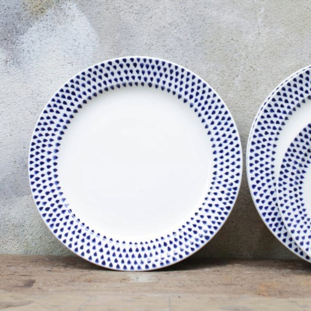 Indigo Drop Dinner Plate