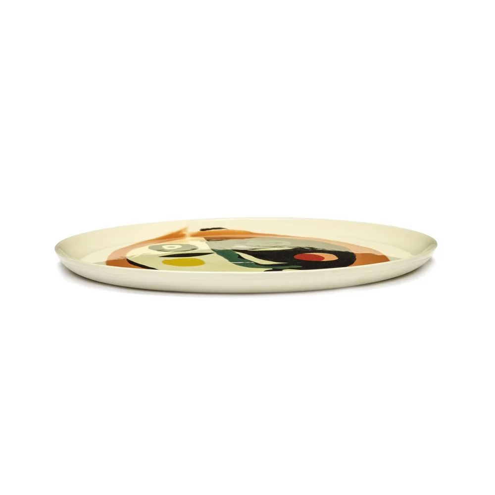 Ottolenghi Feast Serving Plate | White with Face Motif - Image 2