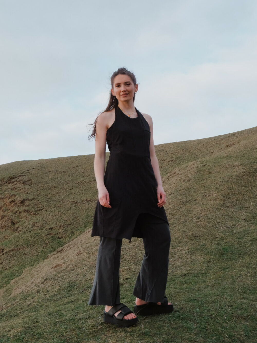 Sort Aarhus Haltneck Dress | Black