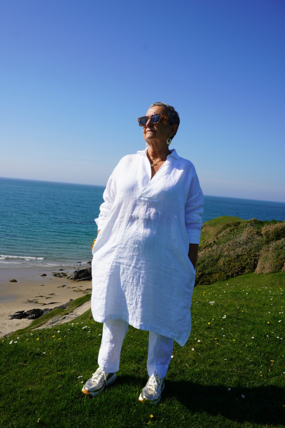 White Linen Dress