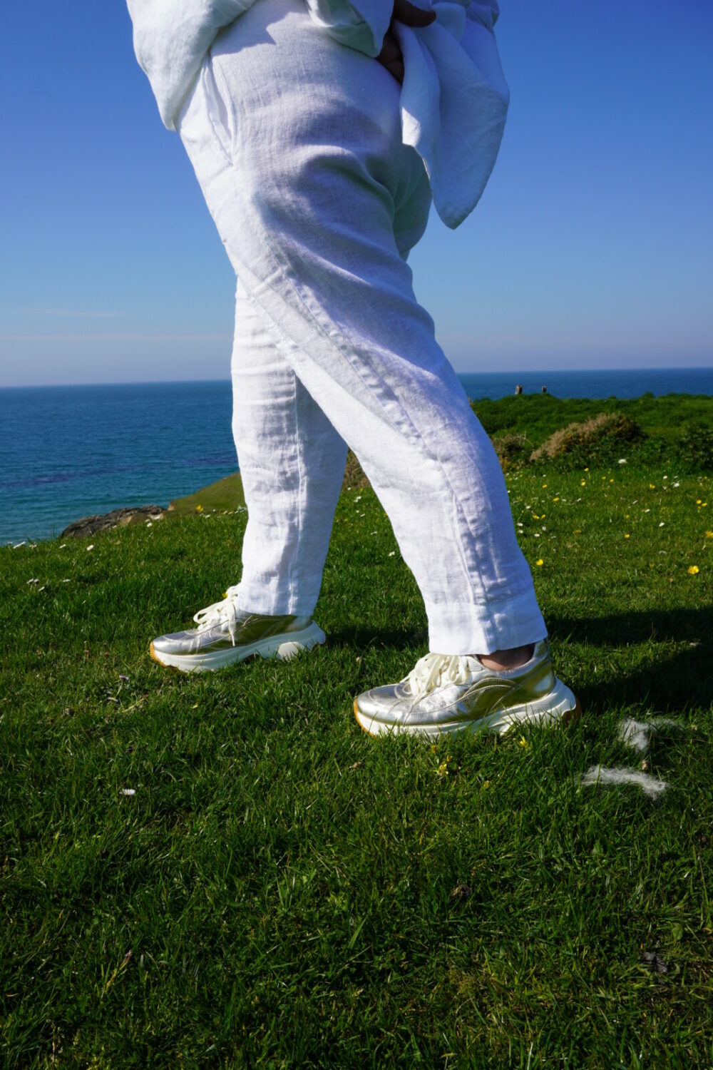 White Linen Trousers - Image 3