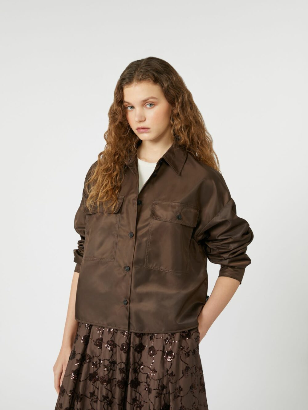 Weekend Max Mara Twill Cropped Shirt - Image 4