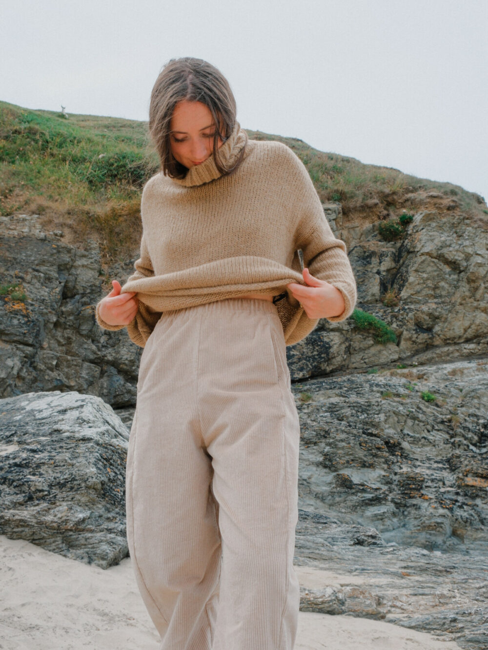 Neirami Turtleneck Jumper | Beige - Image 2