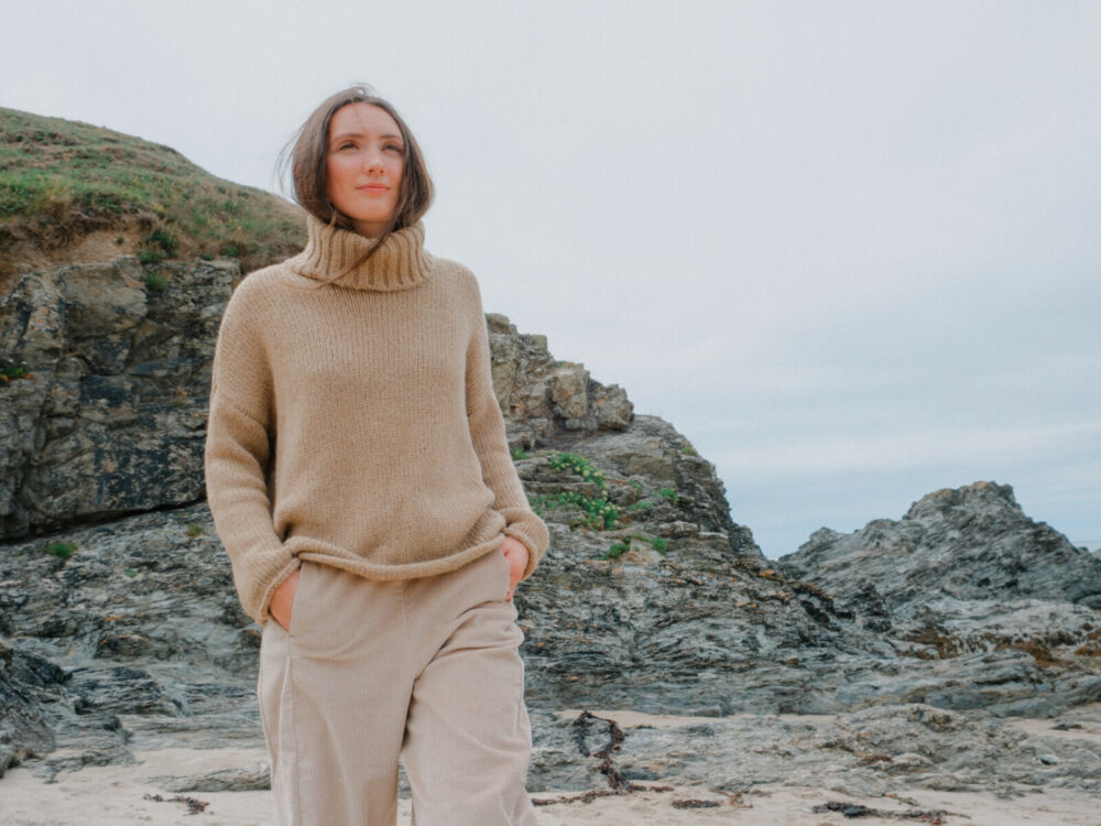 Neirami Turtleneck Jumper | Beige - Image 3