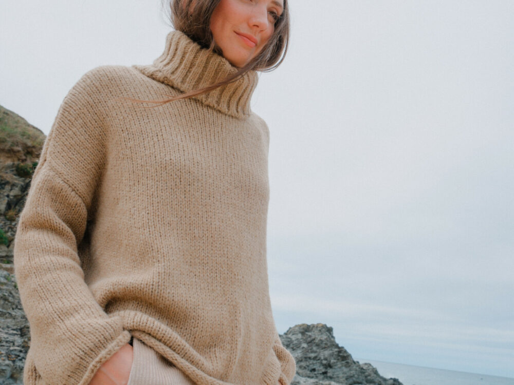 Neirami Turtleneck Jumper | Beige - Image 4