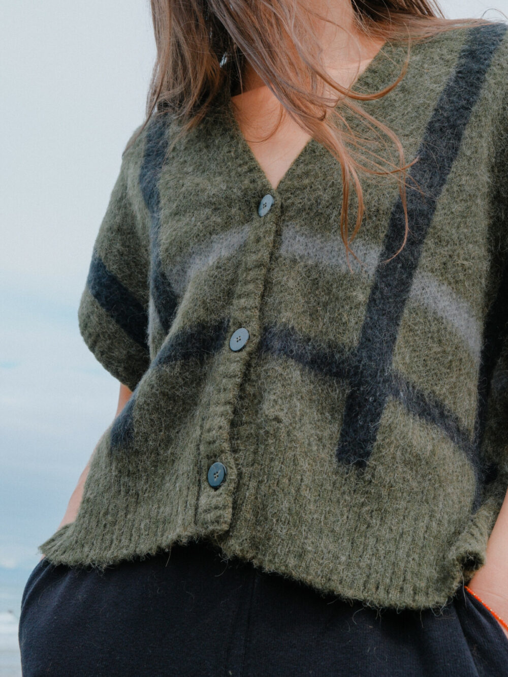 Neirami Buttoned Poncho - Image 5