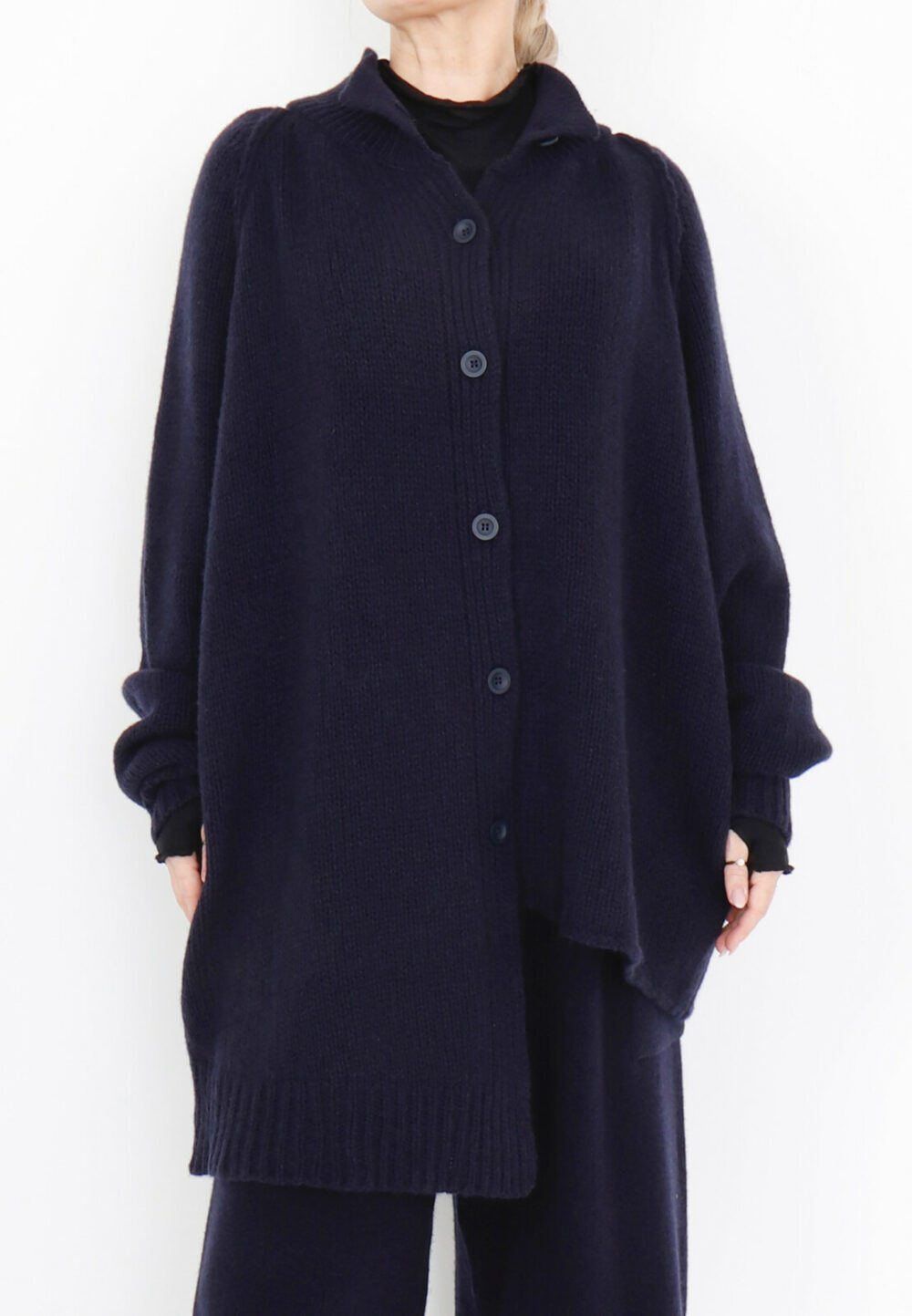Sort Aarhus Knitted Cardigan | Navy