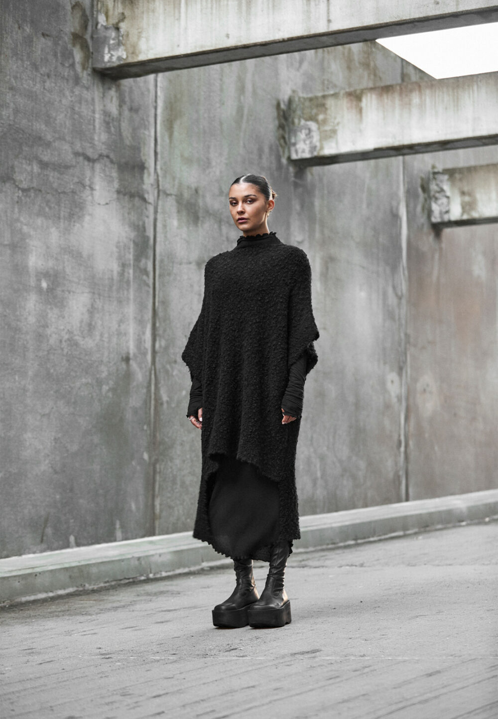 Sort Aarhus Alpaca Dress